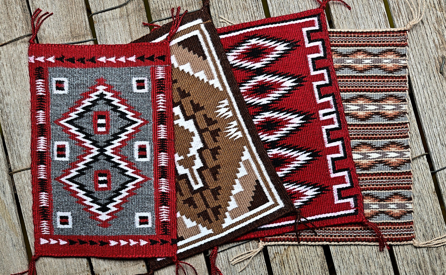 Handwoven Miniature Navajo Rugs with Traditional Patterns – Authentic Southwestern Decor & Collectible Native American Textiles.