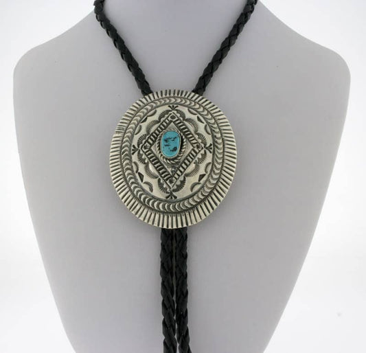 Kingman Turquoise Bolo Tie