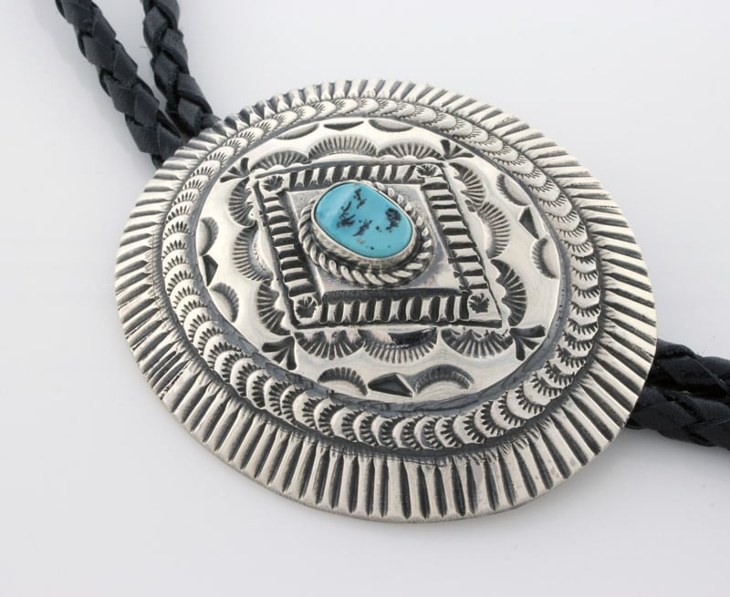 Kingman Turquoise Bolo Tie