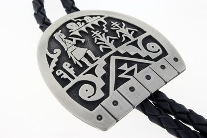 Sterling Silver Overlay Bolo Tie