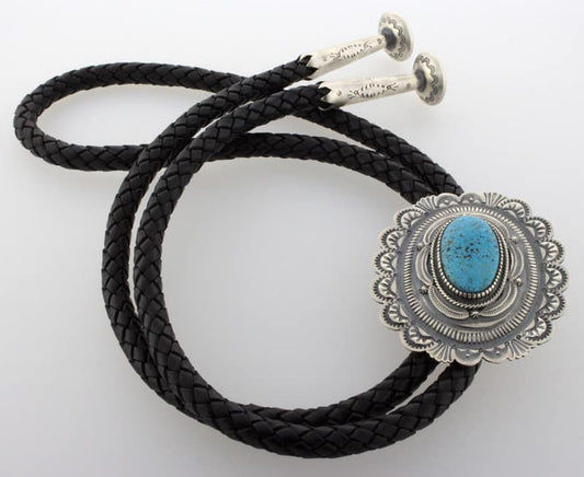 Natural Kingman Turquoise Bolo Tie