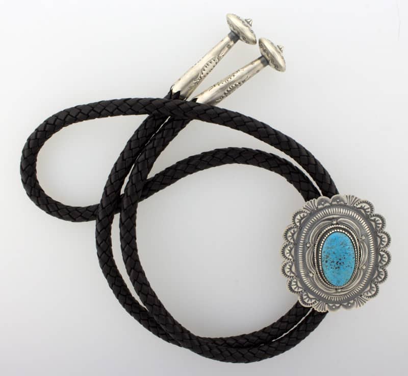 Natural Kingman Turquoise Bolo Tie