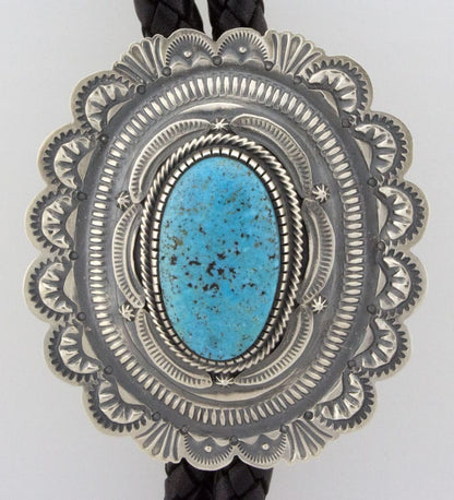 Natural Kingman Turquoise Bolo Tie