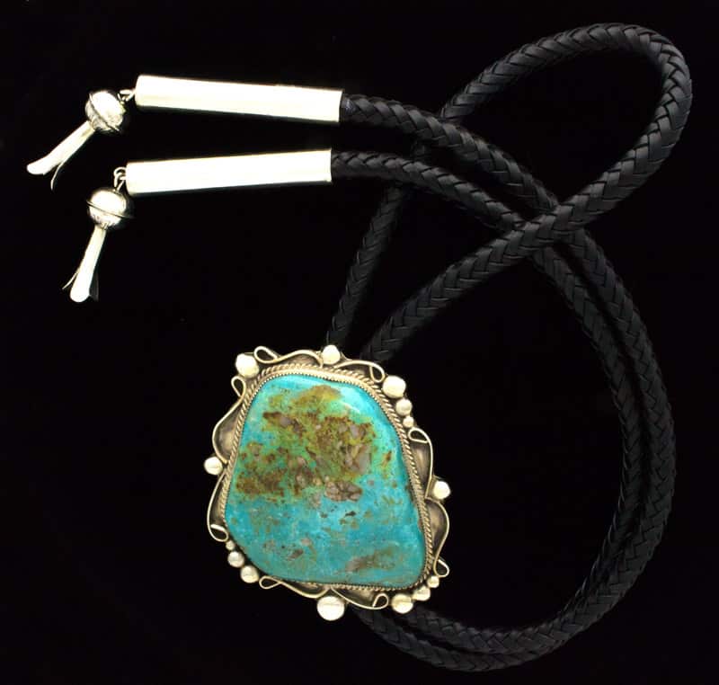 Kingman Turquoise Bolo Tie