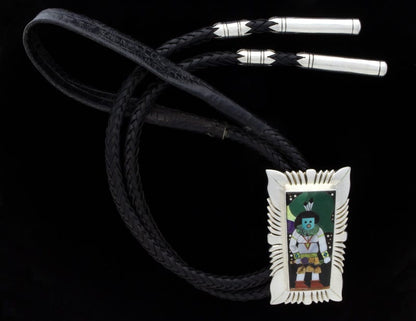 Multi-Stone Kachina Inlay Bolo Tie