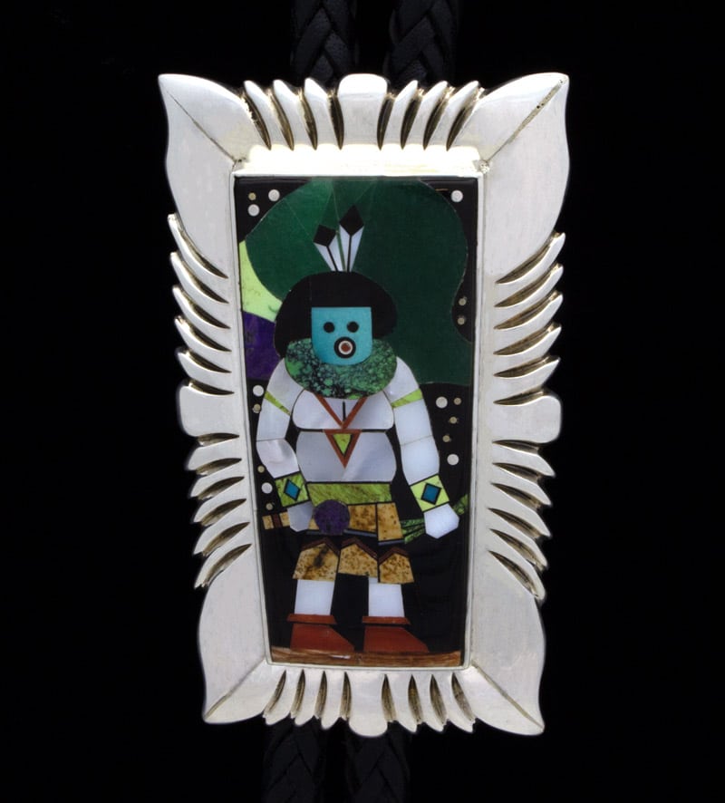 Multi-Stone Kachina Inlay Bolo Tie