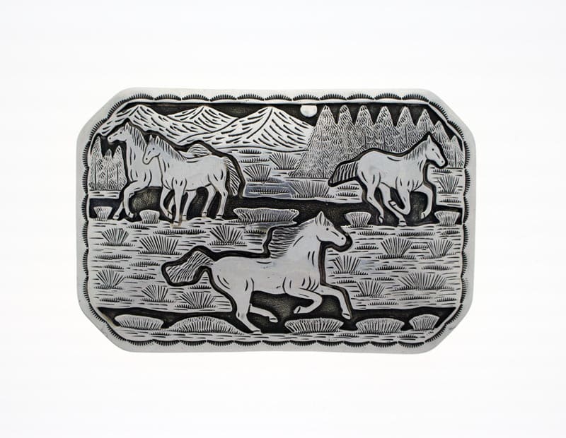 Overlay Horse Belt Buckle