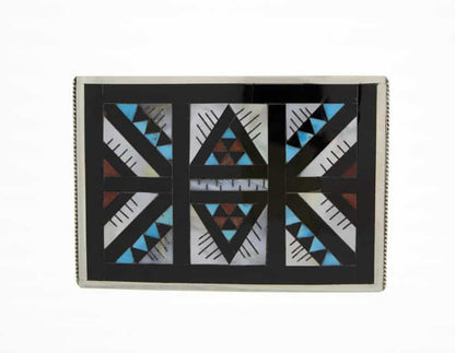 Multi-Color Inlay Belt Buckle