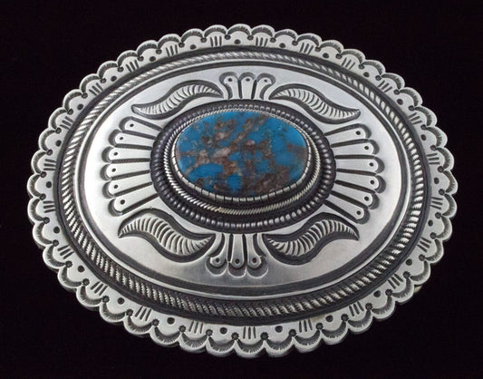 Natural Bisbee Turquoise Belt Buckle