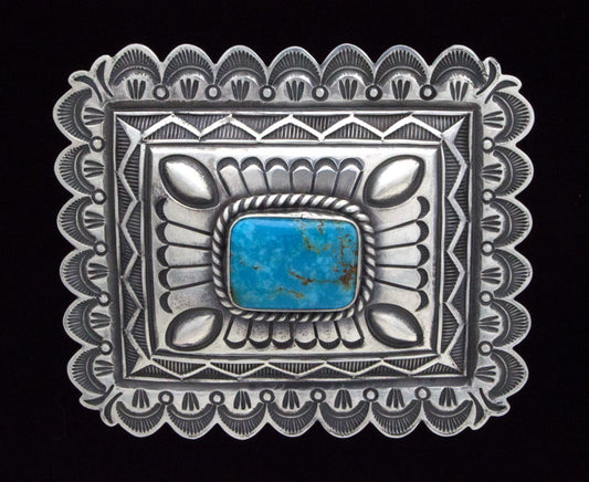 Natural Kingman Turquoise Belt Buckle