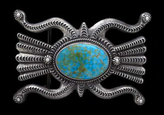 Natural Kingman Turquoise Belt Buckle