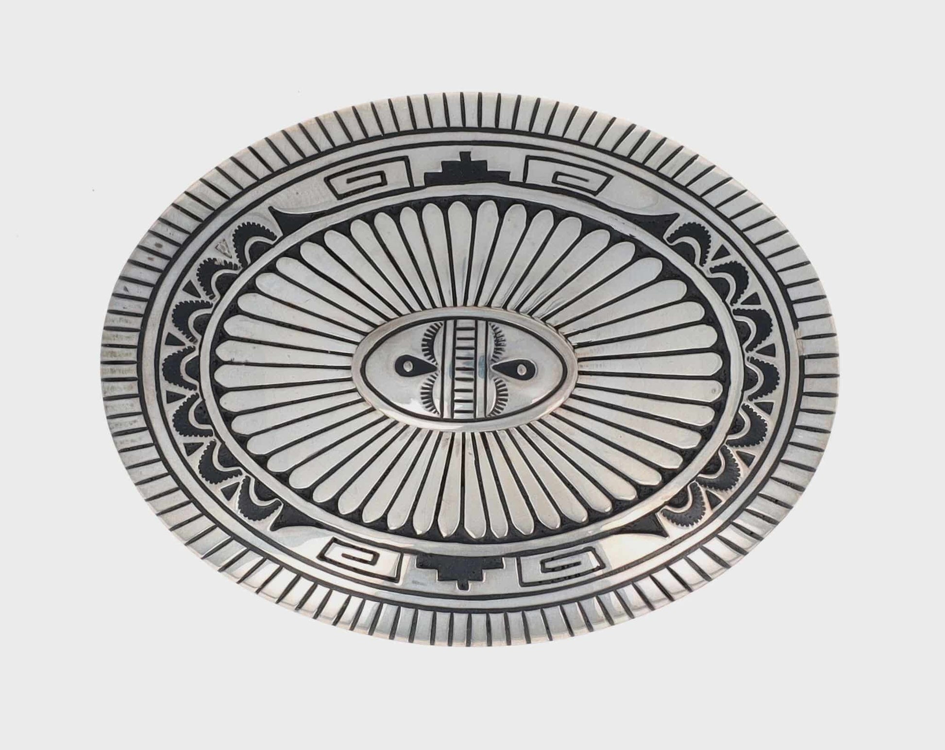 Sterling Silver Overlay Belt Buckle