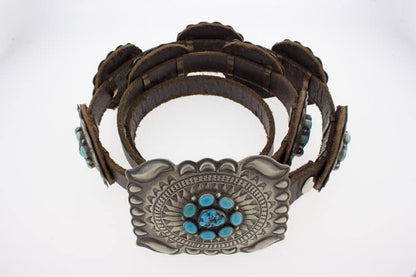 Sleeping Beauty Turquoise Cluster Concho Belt