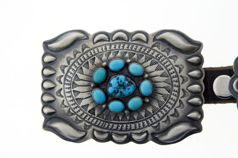 Sleeping Beauty Turquoise Cluster Concho Belt