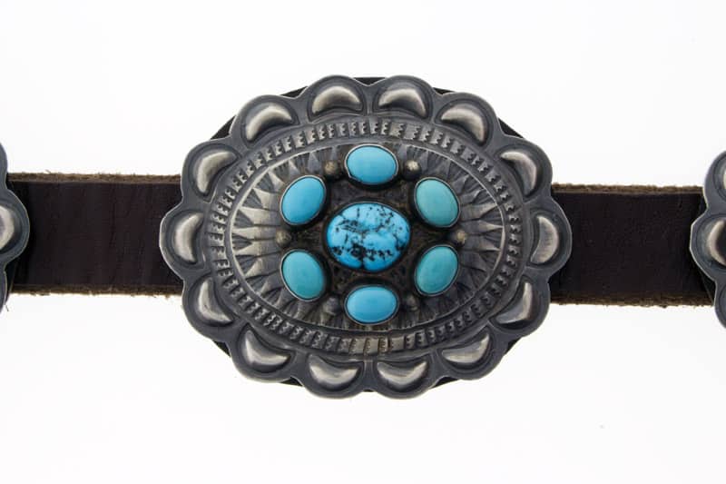 Sleeping Beauty Turquoise Cluster Concho Belt