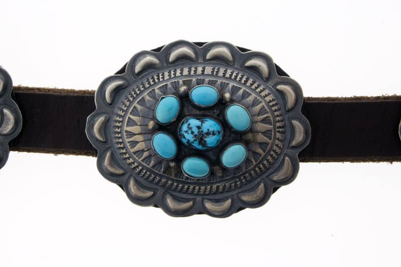 Sleeping Beauty Turquoise Cluster Concho Belt