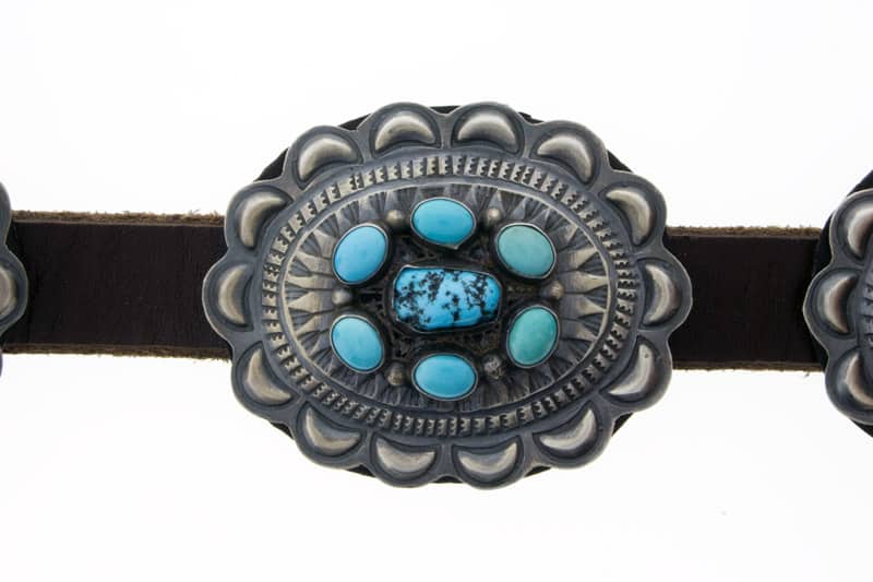 Sleeping Beauty Turquoise Cluster Concho Belt