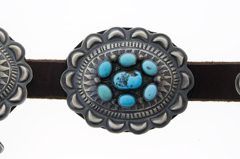 Sleeping Beauty Turquoise Cluster Concho Belt