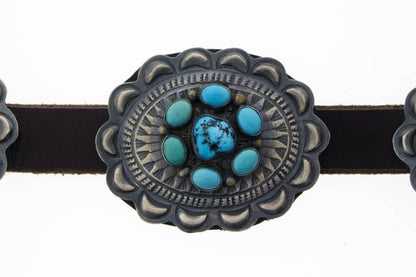 Sleeping Beauty Turquoise Cluster Concho Belt