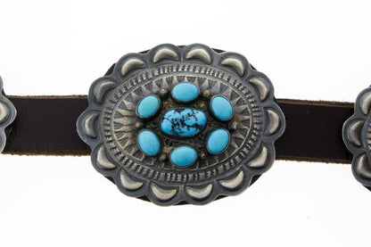 Sleeping Beauty Turquoise Cluster Concho Belt