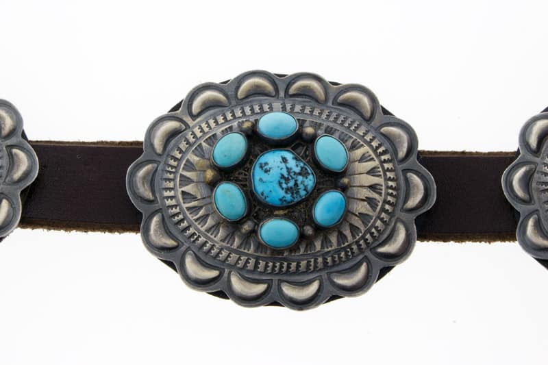 Sleeping Beauty Turquoise Cluster Concho Belt