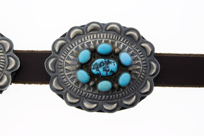 Sleeping Beauty Turquoise Cluster Concho Belt