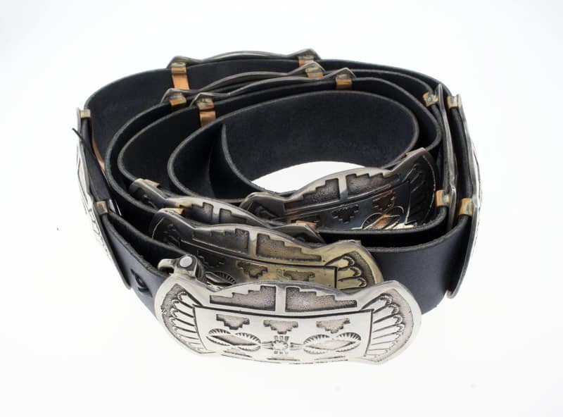 Sterling Silver Overlay Concho Belt