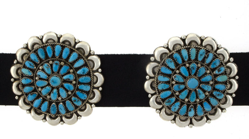 Natural Sleeping Beauty Turquoise Cluster Concho Belt