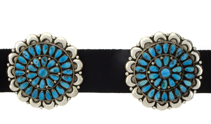 Natural Sleeping Beauty Turquoise Cluster Concho Belt