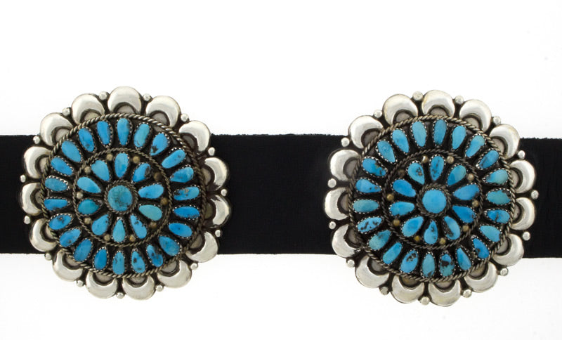 Natural Sleeping Beauty Turquoise Cluster Concho Belt