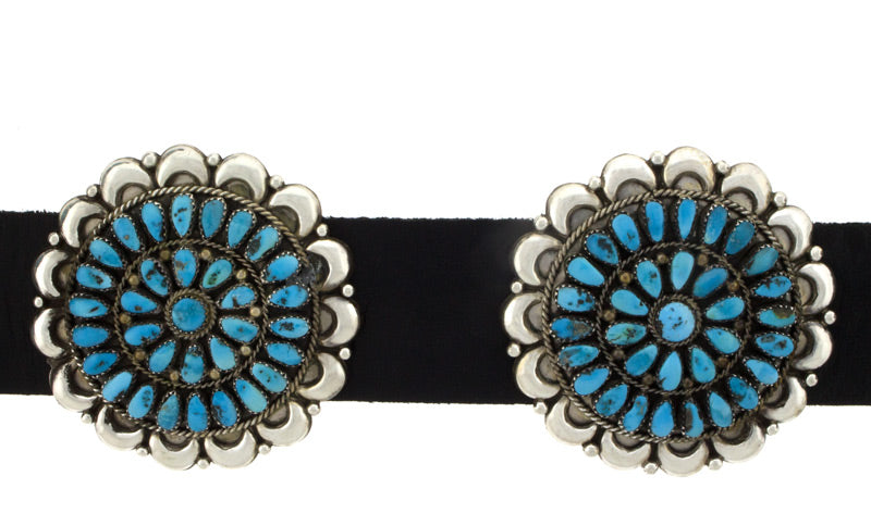 Natural Sleeping Beauty Turquoise Cluster Concho Belt