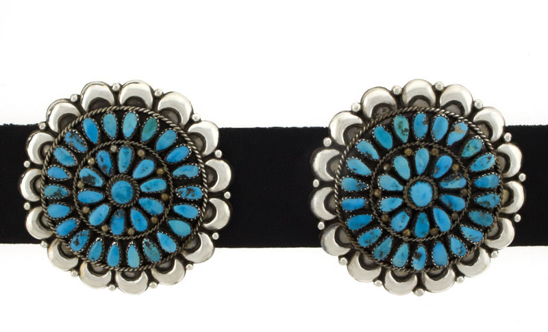 Natural Sleeping Beauty Turquoise Cluster Concho Belt