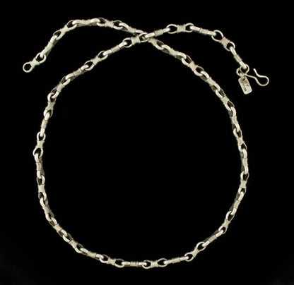 Handmade Sterling Silver Wire Wrapped Link Chain