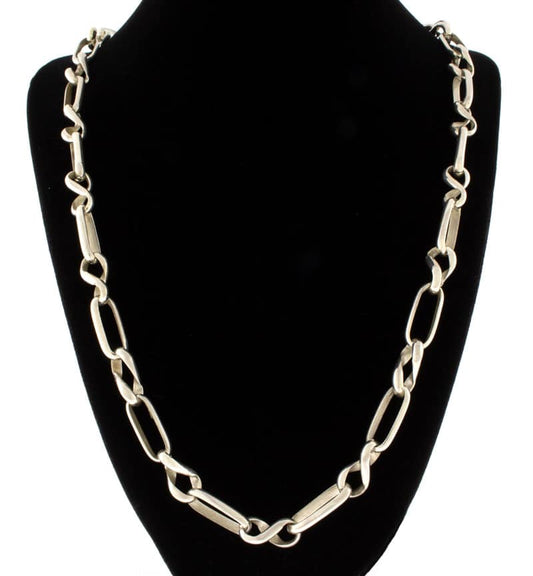 Collana in catena link in argento sterling fatto a mano