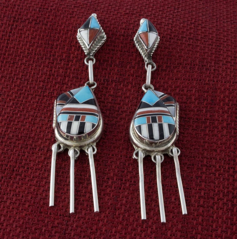 Multi-Stone Inlay Earrings