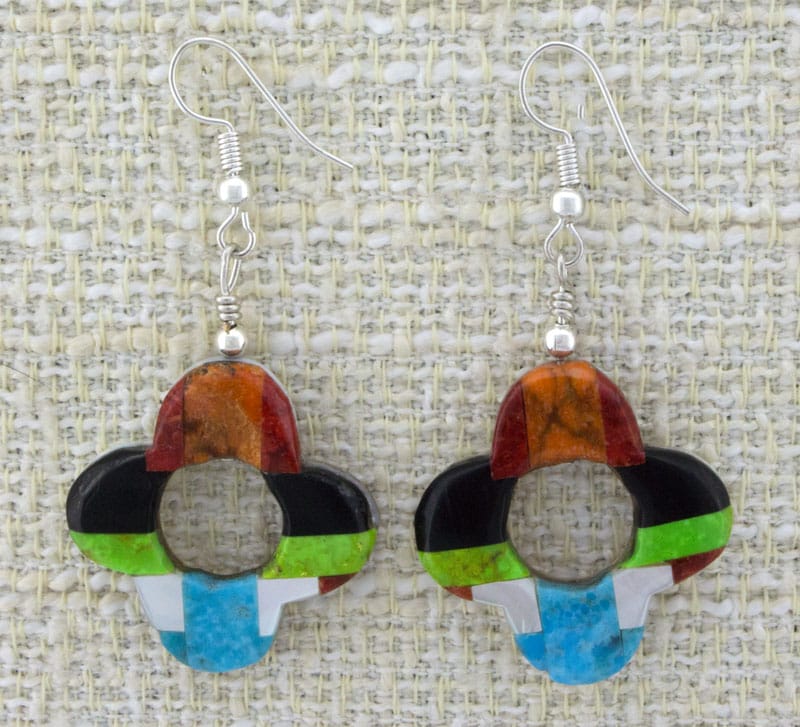 Multi-Stone Inlay Earrings