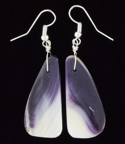 Natural Wampum Shell Slab Earrings