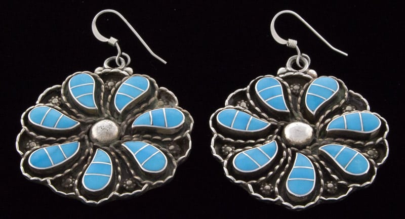 Kingman Turquoise Inlay Earrings