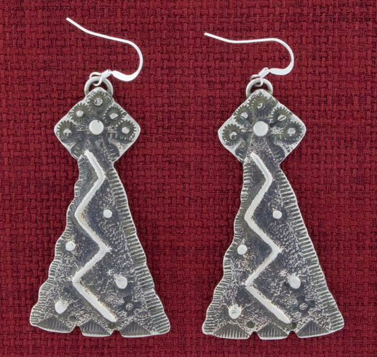 Boucles d'oreilles en argent sterling Tufa Cast