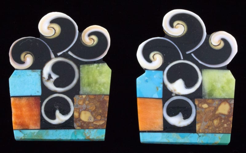 Multi-Stone Inlay Earrings