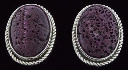 Purple Spiny Oyster Earrings