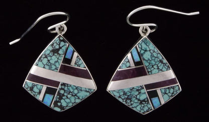 Multi-Stone Inlay Earrings