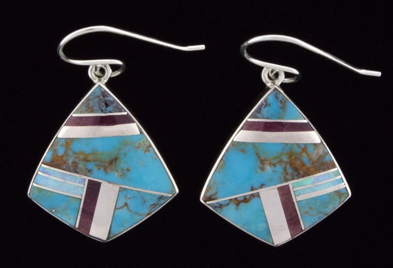 Multi-Stone Inlay Earrings