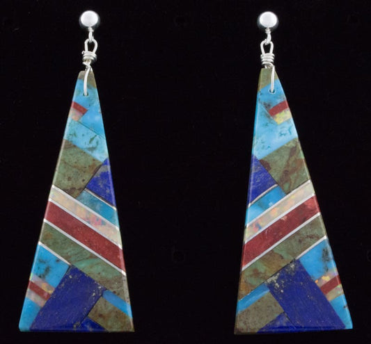 Multi-Stone Inlay Earrings