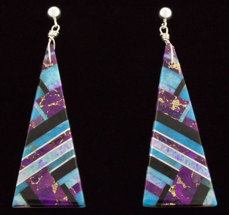 Multi-Stone Inlay Earrings