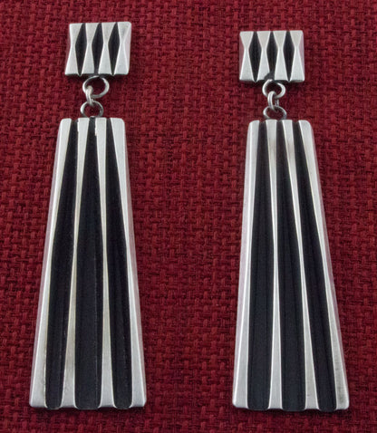 Sterling Silver "4-Track" Earrings