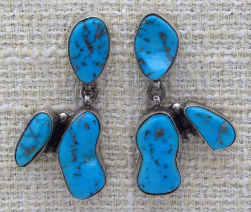 Free-Form Kingman Turquoise Earrings