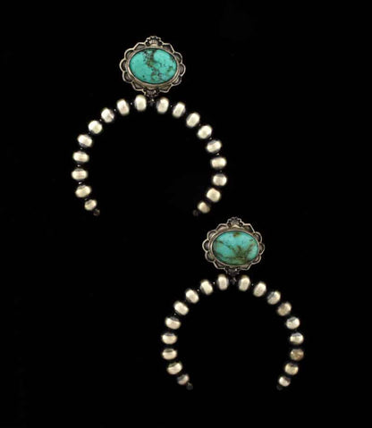 Naja Earrings With Kingman Turquoise Post