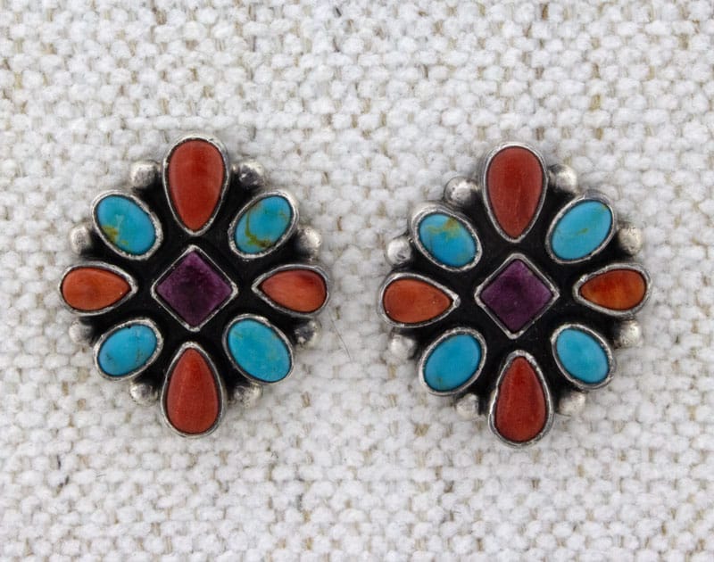 Multi-Color Cluster Earrings