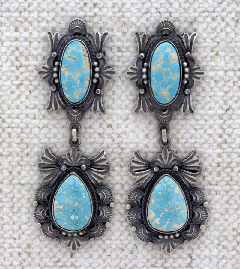 Natural #8 Turquoise Earrings